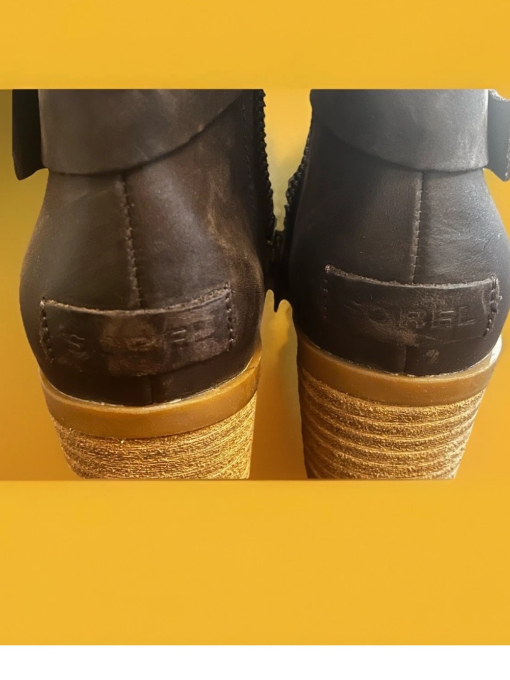 🤎 Sorel Cate Zip Leather & Suede Ankle Booties – Women’s Size 8.5 🤎🥾 - Picture 10 of 10
